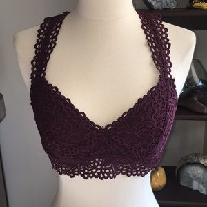 Black bralet available (maroon shown in photo)